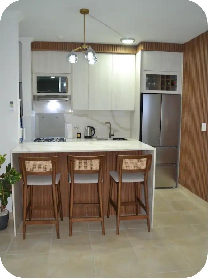 Fully equipped modern kitchen